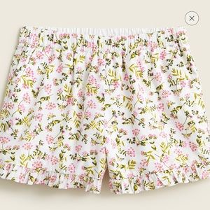 Jcrew crewcuts floral wisp ruffle shorts